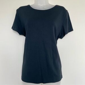 EUC | Croft & Barrow Black Classic Fit Short Sleeve T-Shirt | Size Large